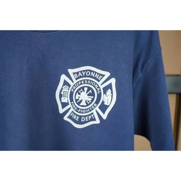 Vintage T-shirt Men's Large Bayonne Fire Dept 90s #549 - Picture 3 of 5
